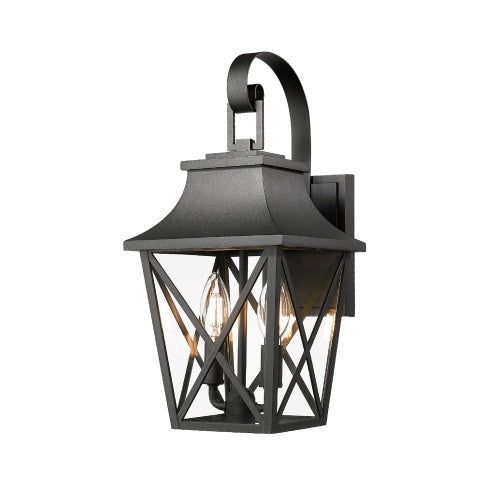 Black Outdoor Wall Light – Industrial Farmhouse Style