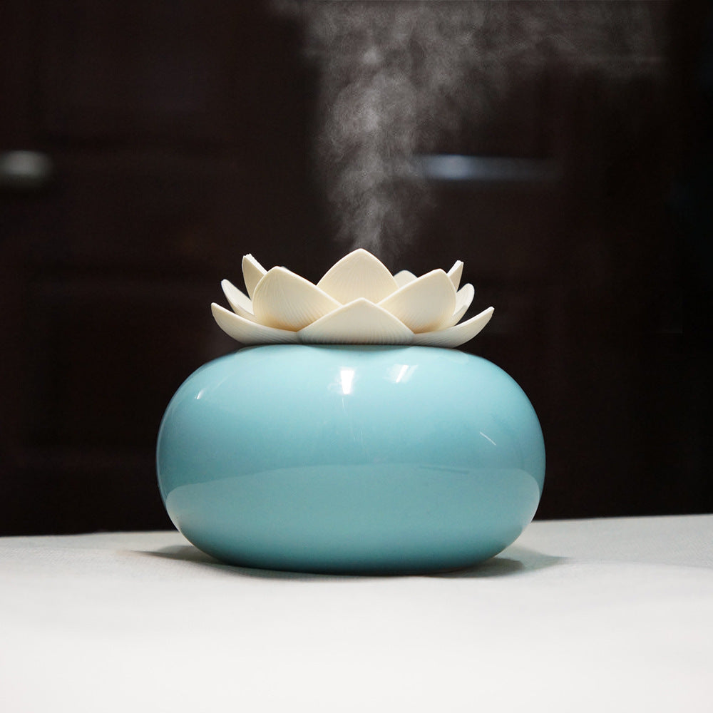 Lotus Ultrasonic Humidifier – Essential Oil Diffuser & Air Moisturizer