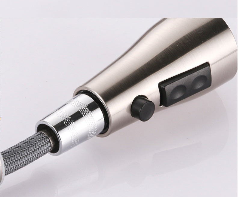 Pull-Out Brushed Copper Kitchen Tap