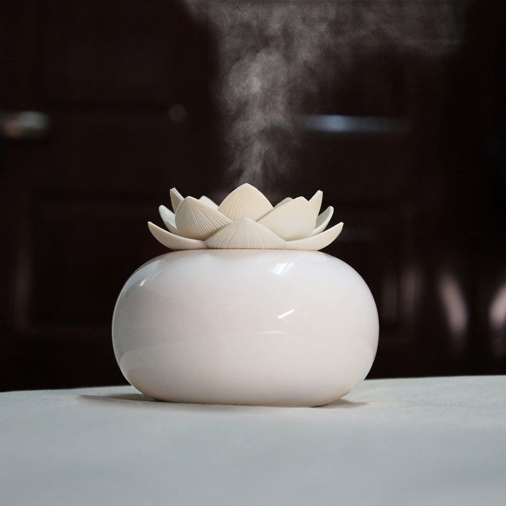 Lotus Ultrasonic Humidifier – Essential Oil Diffuser & Air Moisturizer