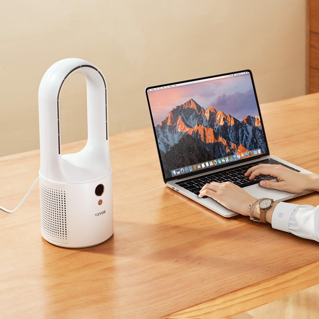 Portable Desk Bladeless Fan – 6-Speed Quiet Table Fan