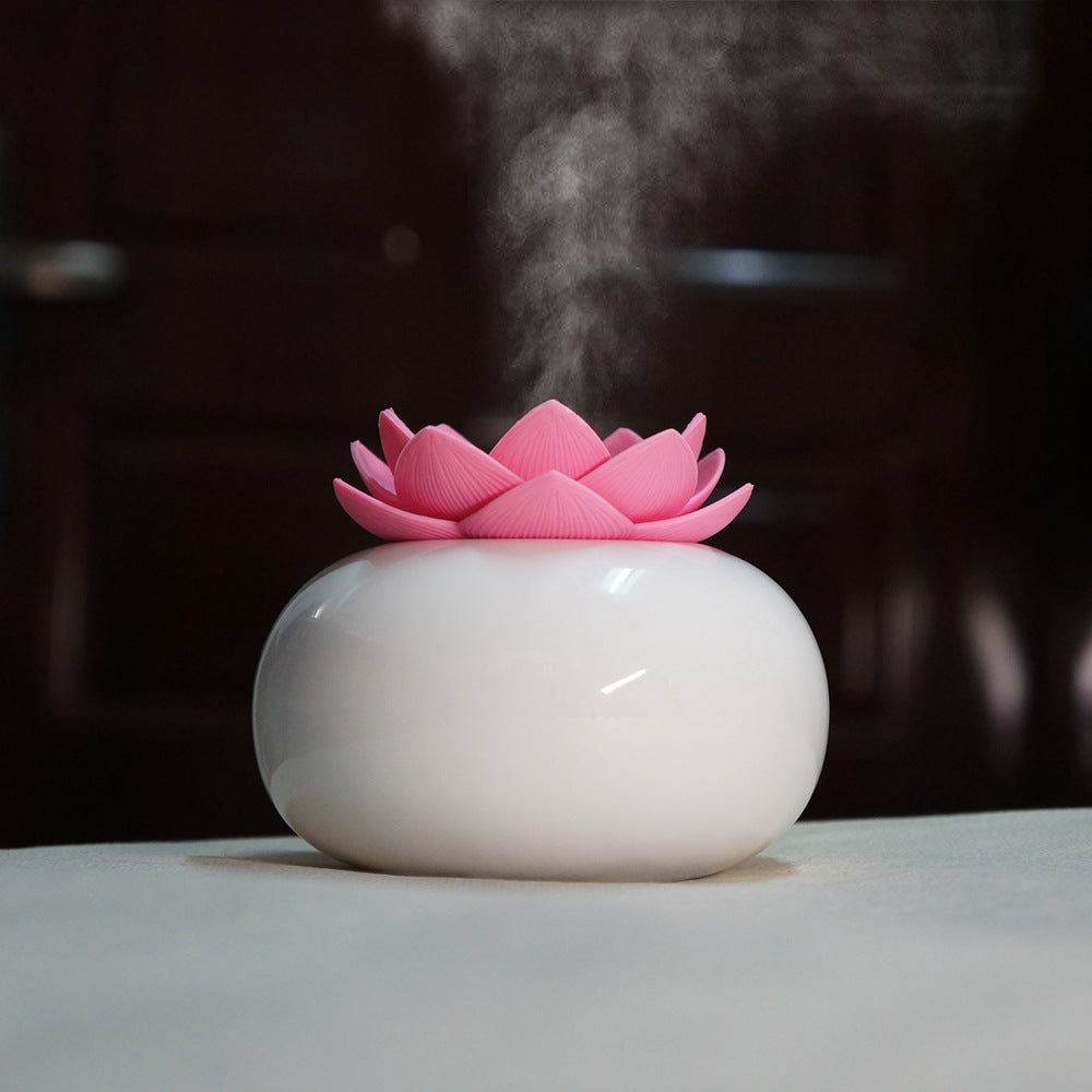 Lotus Ultrasonic Humidifier – Essential Oil Diffuser & Air Moisturizer