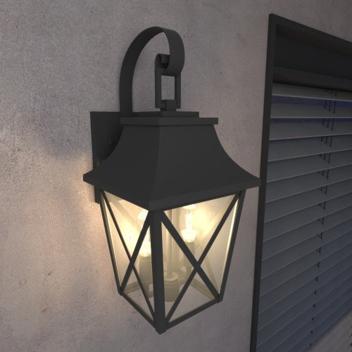 Black Outdoor Wall Light – Industrial Farmhouse Style