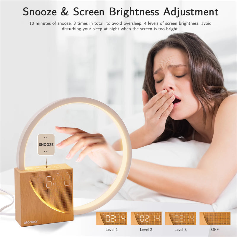 Touch Control Bedside Lamp with Natural Sounds & 3-Level Brightness