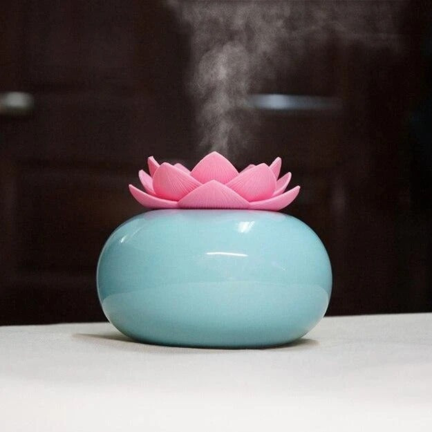 Lotus Ultrasonic Humidifier – Essential Oil Diffuser & Air Moisturizer