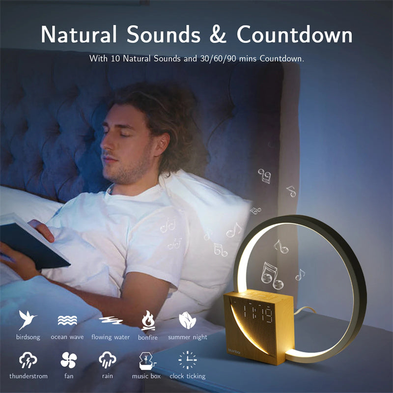 Touch Control Bedside Lamp with Natural Sounds & 3-Level Brightness